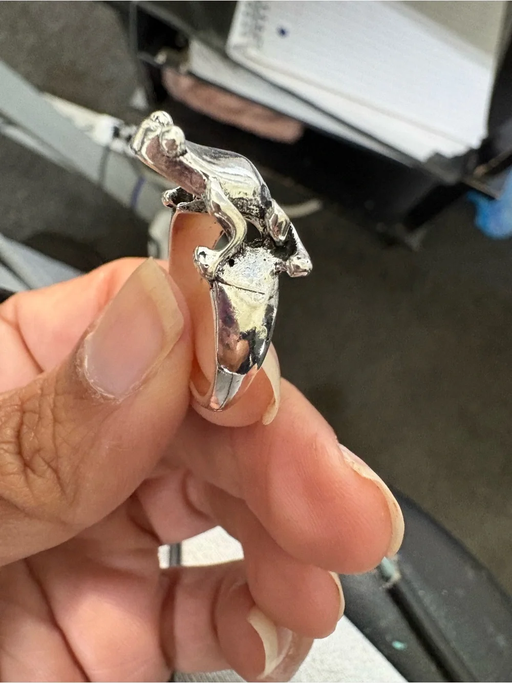 Sterling Silver Frog Wrap Ring - Silver